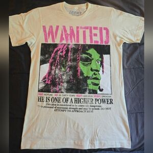 Cream Graphic Tee with Pink Accents